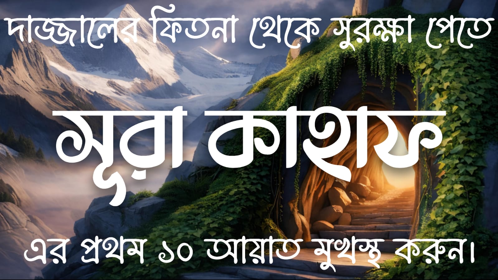 সূরা আল-কাহাফ | দাজ্জালের ফিতনা থেকে সুরক্ষা পেতে প্রথম ১০ আয়াত মুখস্থ করুন